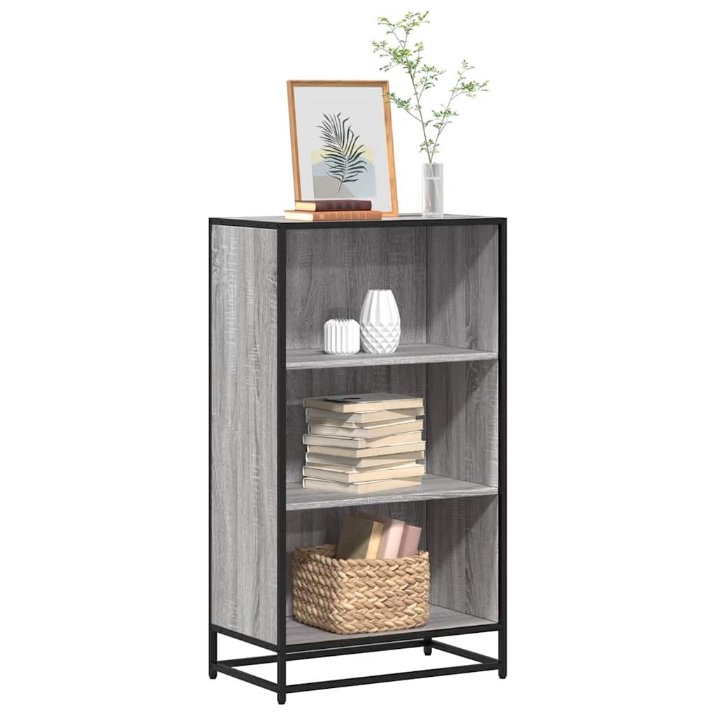 VidaXL Boekenkast 60x35x107,5 cm bewerkt hout grijs sonoma eikenkleur