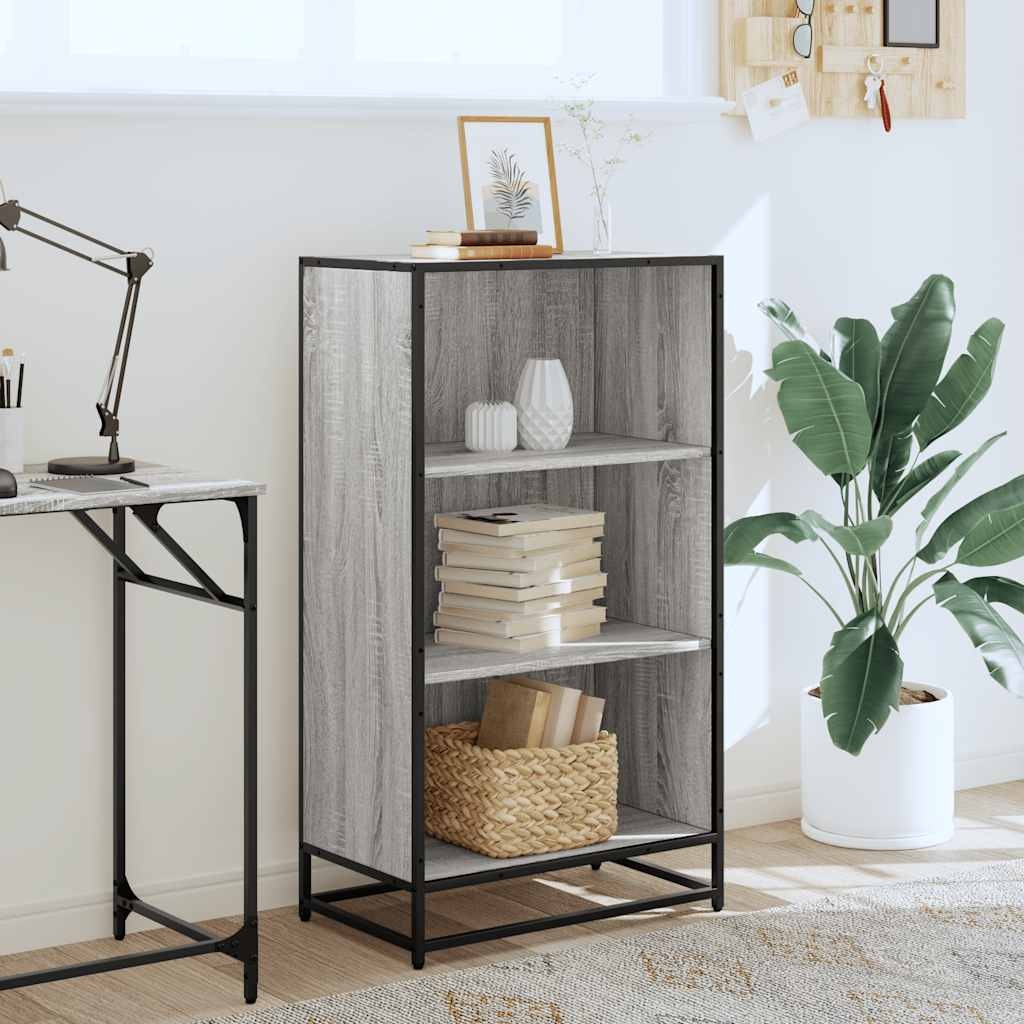 VidaXL Boekenkast 60x35x107,5 cm bewerkt hout grijs sonoma eikenkleur