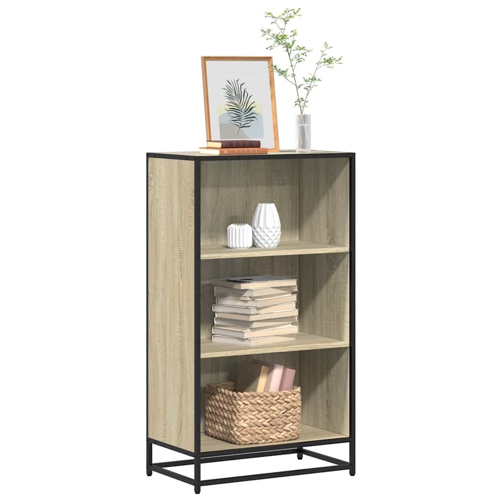 VidaXL Boekenkast 60x35x107,5 cm bewerkt hout sonoma eikenkleurig