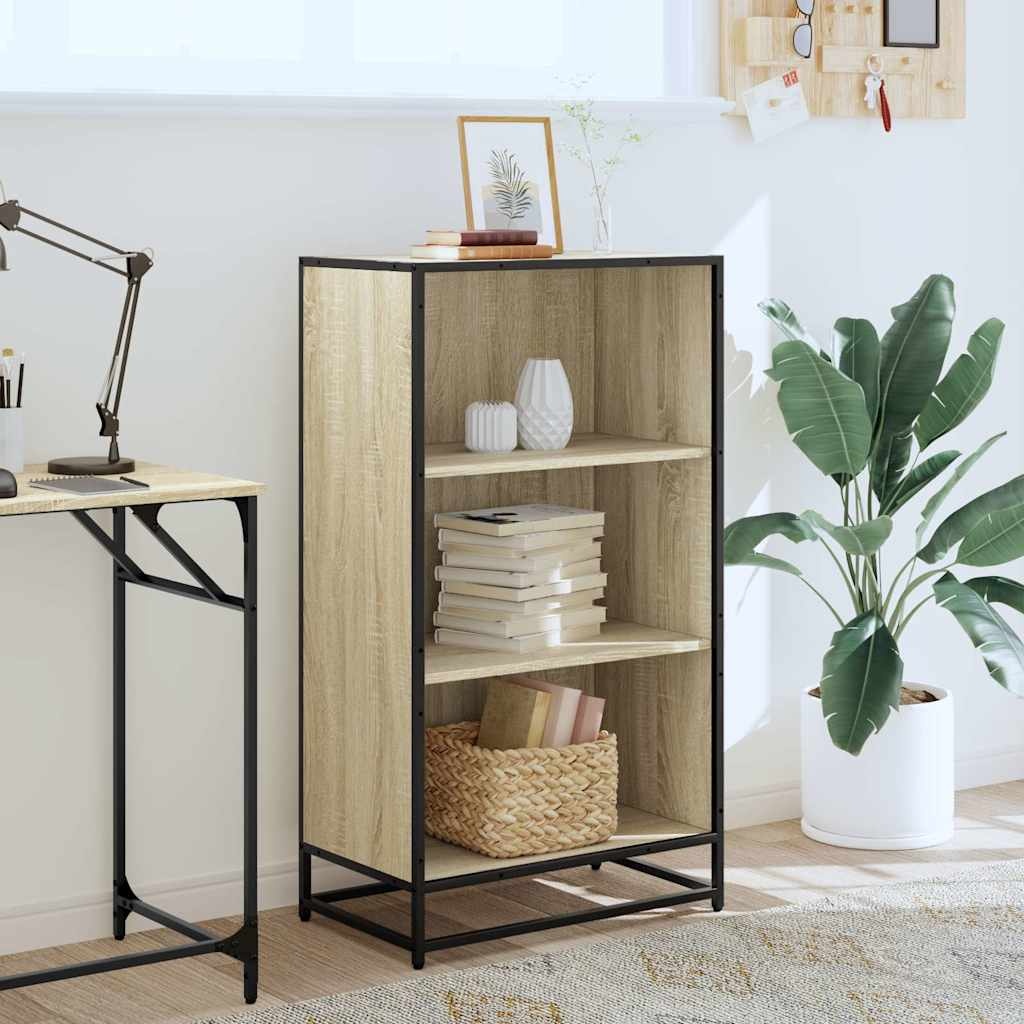 VidaXL Boekenkast 60x35x107,5 cm bewerkt hout sonoma eikenkleurig