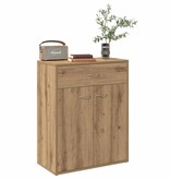 VidaXL Dressoir 60x30x75 cm bewerkt hout artisanaal eikenkleurig