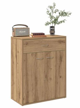 VidaXL Dressoir 60x30x75 cm bewerkt hout artisanaal eikenkleurig