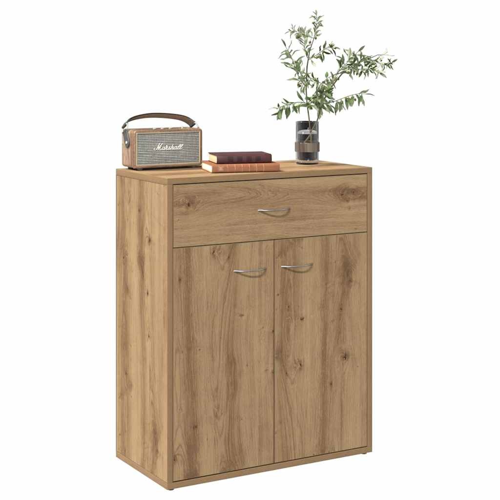 VidaXL Dressoir 60x30x75 cm bewerkt hout artisanaal eikenkleurig