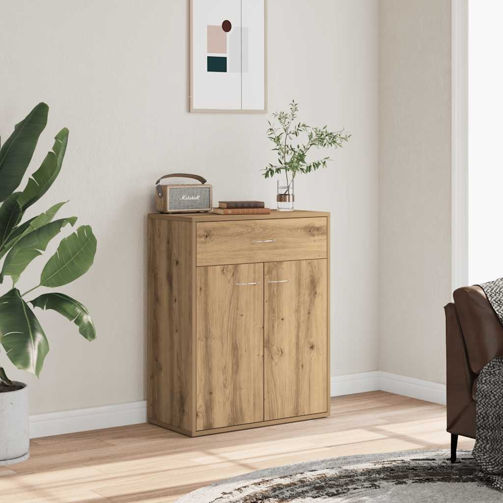 VidaXL Dressoir 60x30x75 cm bewerkt hout artisanaal eikenkleurig