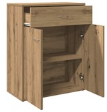 VidaXL Dressoir 60x30x75 cm bewerkt hout artisanaal eikenkleurig