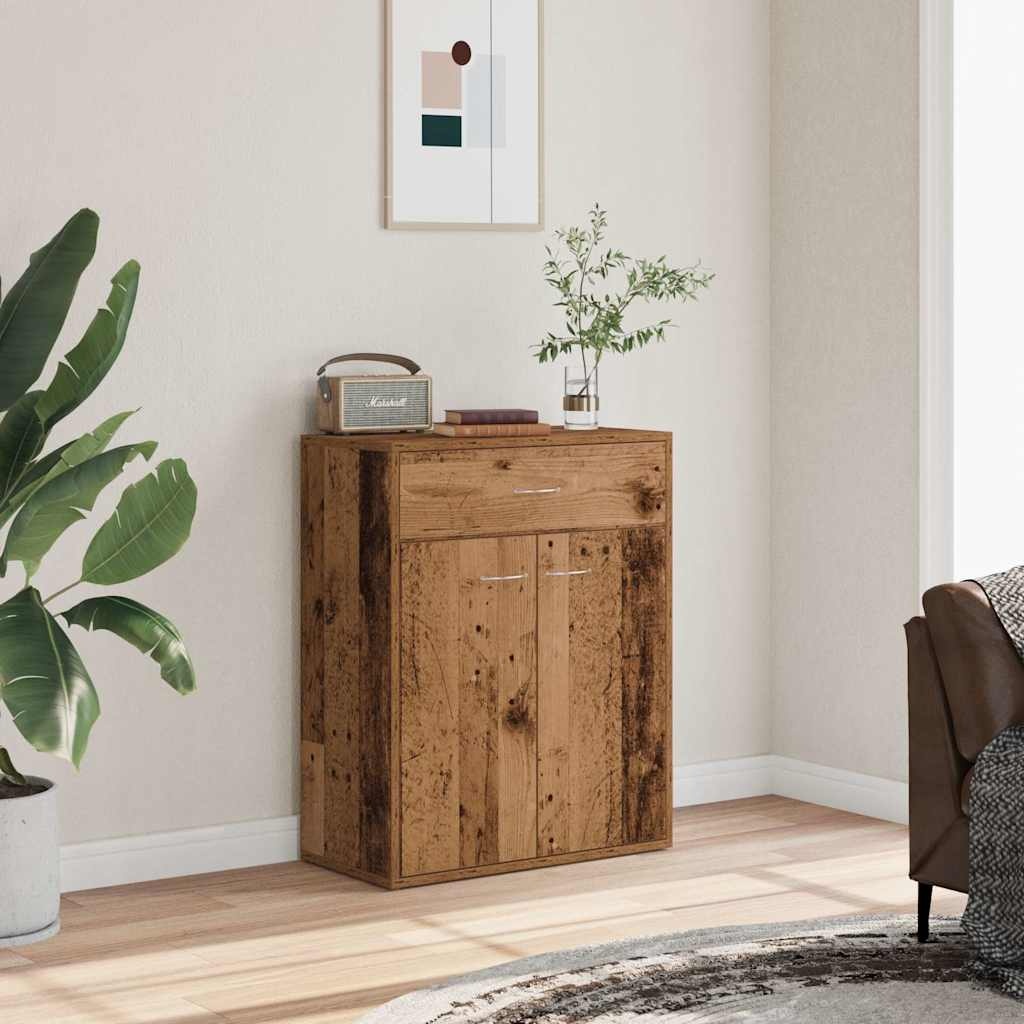 VidaXL Dressoir 60x30x75 cm bewerkt hout oud houtkleurig
