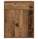 VidaXL Dressoir 60x30x75 cm bewerkt hout oud houtkleurig