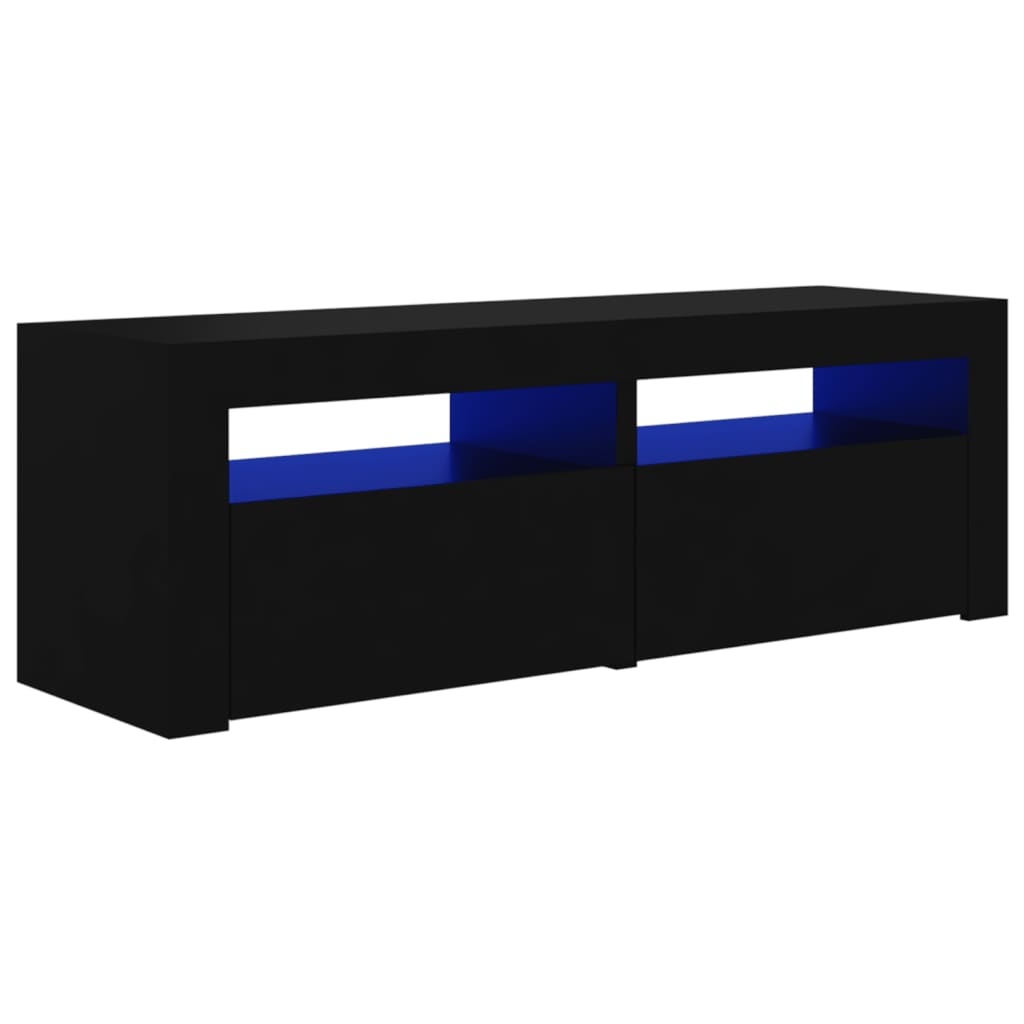 VidaXL Tv-meubel met LED-verlichting 120x35x40 cm zwart