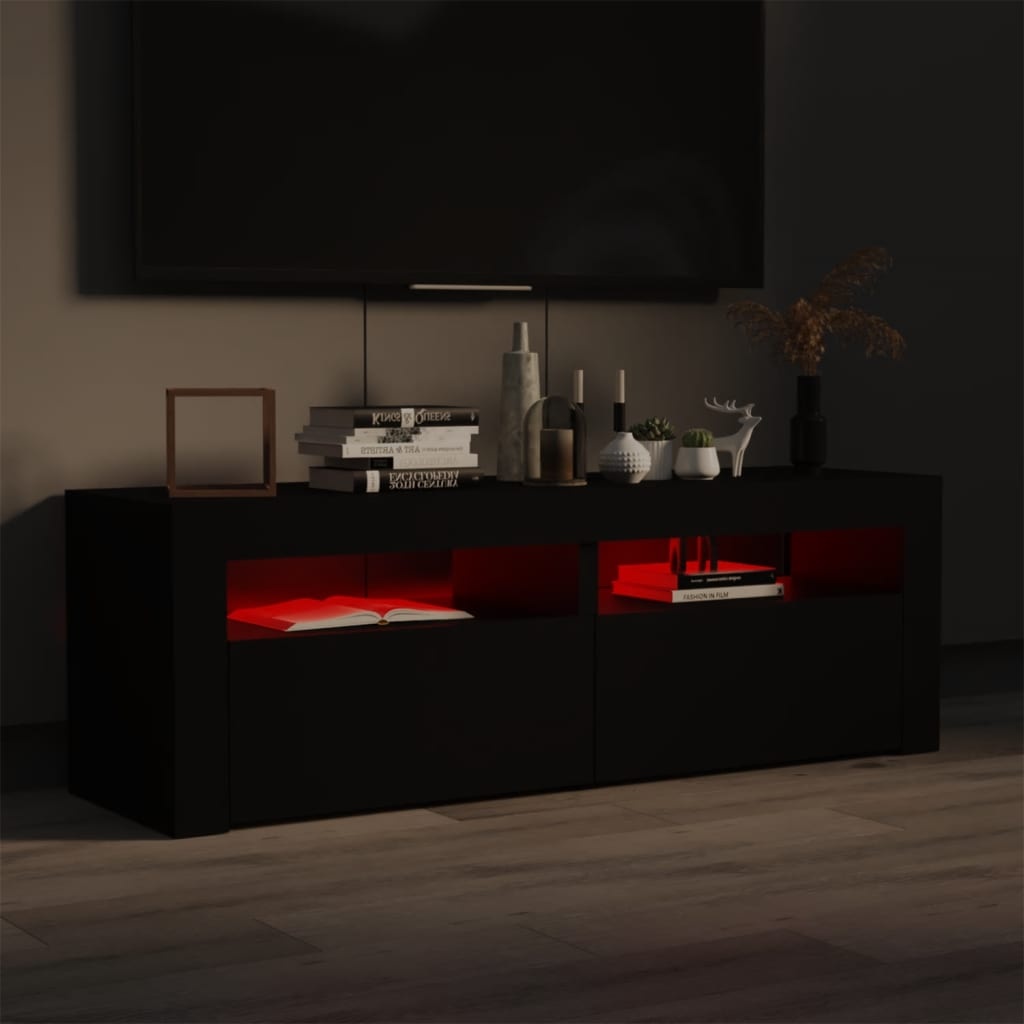 VidaXL Tv-meubel met LED-verlichting 120x35x40 cm zwart