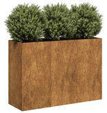 VidaXL Plantenbak roestig 120x40x80 cm weervast staal