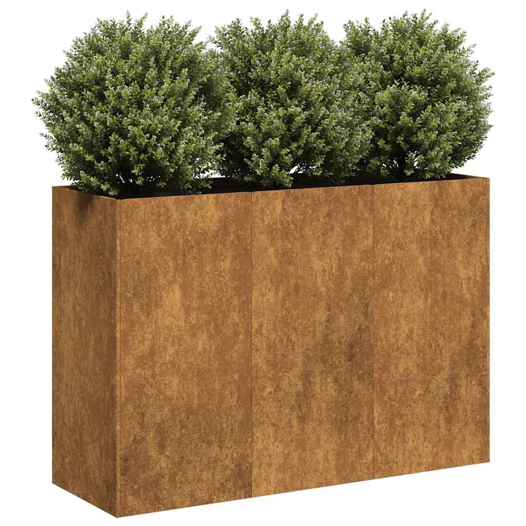 VidaXL Plantenbak roestig 120x40x80 cm weervast staal