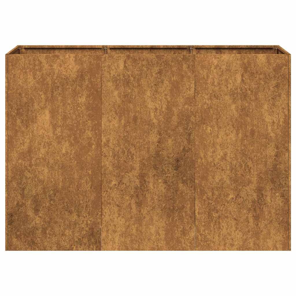 VidaXL Plantenbak roestig 120x40x80 cm weervast staal