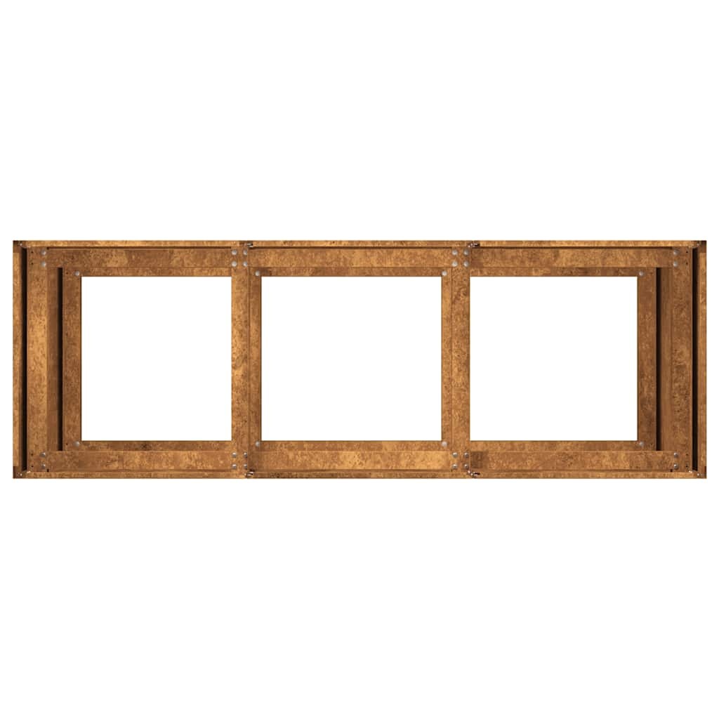 VidaXL Plantenbak roestig 120x40x80 cm weervast staal