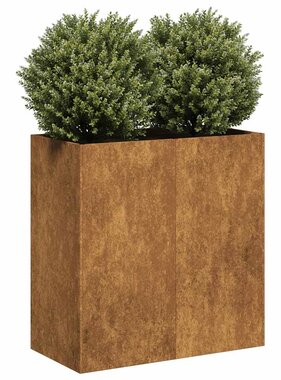 VidaXL Plantenbak roestig 80x40x80 cm weervast staal