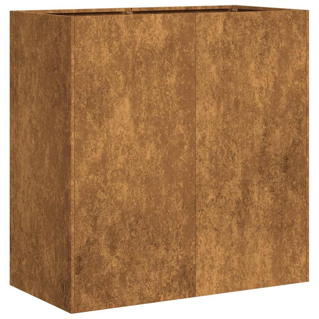 VidaXL Plantenbak roestig 80x40x80 cm weervast staal