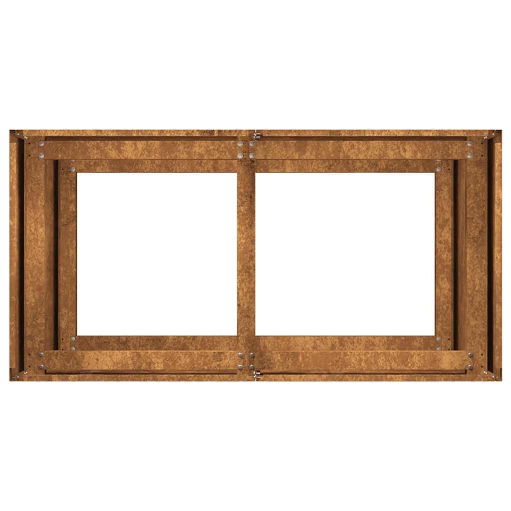 VidaXL Plantenbak roestig 80x40x80 cm weervast staal
