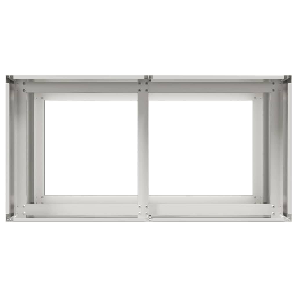 VidaXL Plantenbak 80x40x80 cm roestvrij staal