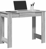 VidaXL Bureau 100x45x75 cm bewerkt hout grijs sonoma eikenkleurig