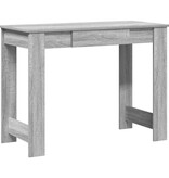 VidaXL Bureau 100x45x75 cm bewerkt hout grijs sonoma eikenkleurig