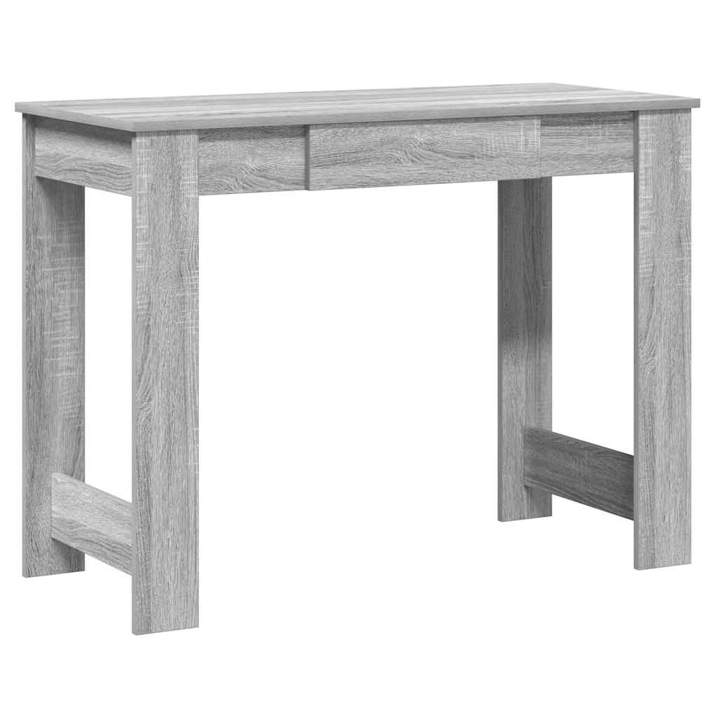 VidaXL Bureau 100x45x75 cm bewerkt hout grijs sonoma eikenkleurig