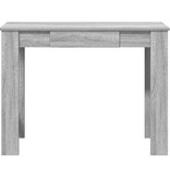 VidaXL Bureau 100x45x75 cm bewerkt hout grijs sonoma eikenkleurig