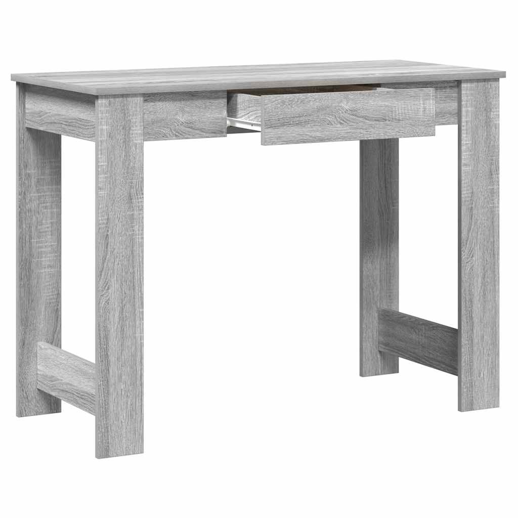 VidaXL Bureau 100x45x75 cm bewerkt hout grijs sonoma eikenkleurig
