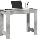 VidaXL Bureau 100x45x75 cm bewerkt hout betongrijs