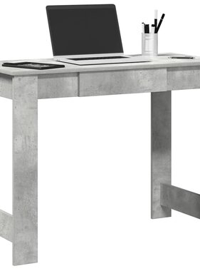 VidaXL Bureau 100x45x75 cm bewerkt hout betongrijs