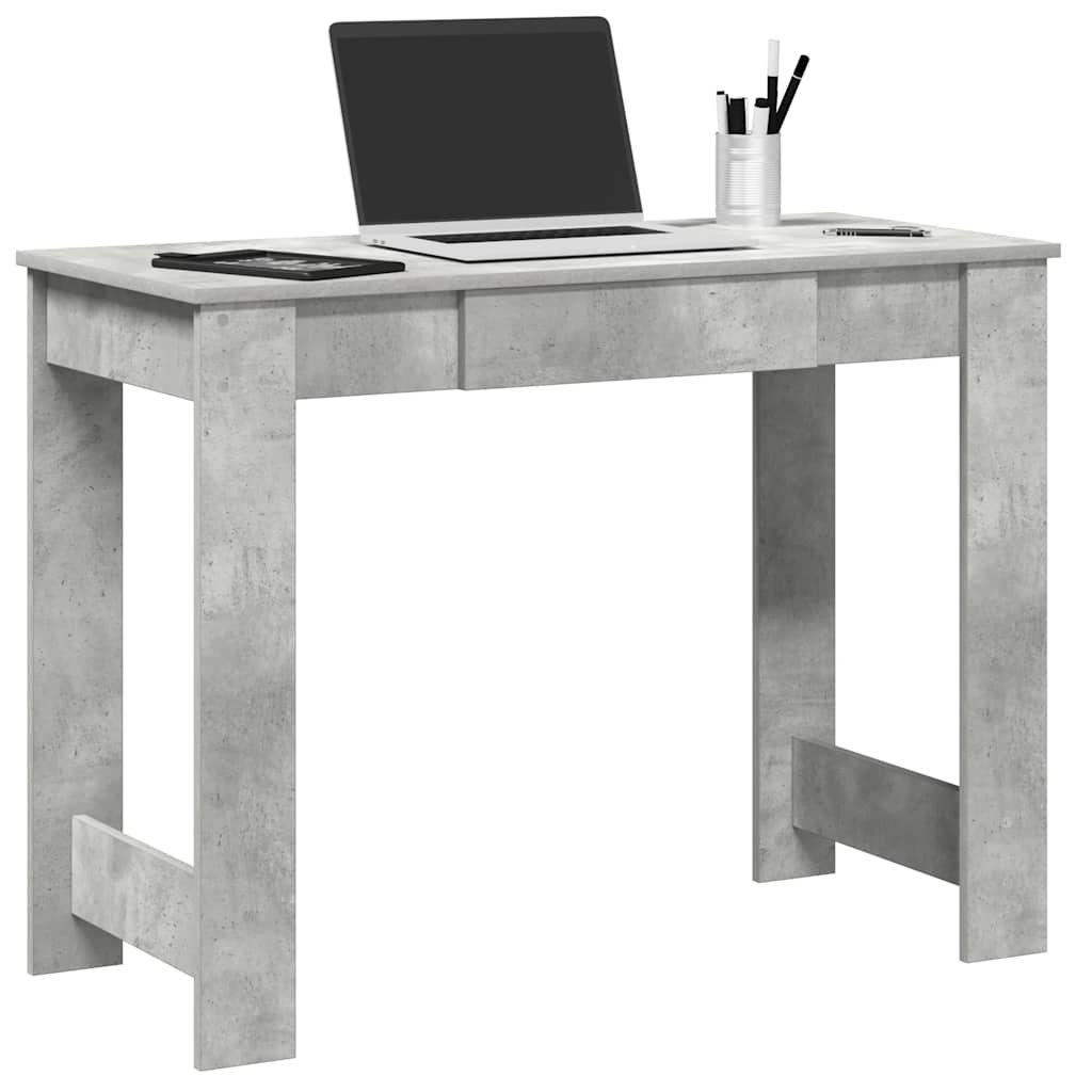 VidaXL Bureau 100x45x75 cm bewerkt hout betongrijs