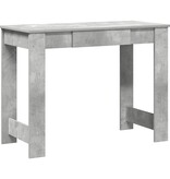 VidaXL Bureau 100x45x75 cm bewerkt hout betongrijs