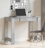 VidaXL Bureau 100x45x75 cm bewerkt hout betongrijs