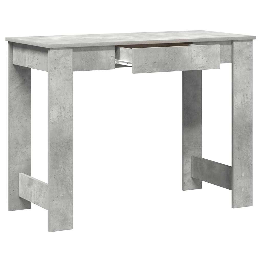 VidaXL Bureau 100x45x75 cm bewerkt hout betongrijs