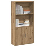 VidaXL Boekenkast 60x24x120 cm bewerkt hout artisanaal eikenkleurig