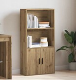 VidaXL Boekenkast 60x24x120 cm bewerkt hout artisanaal eikenkleurig