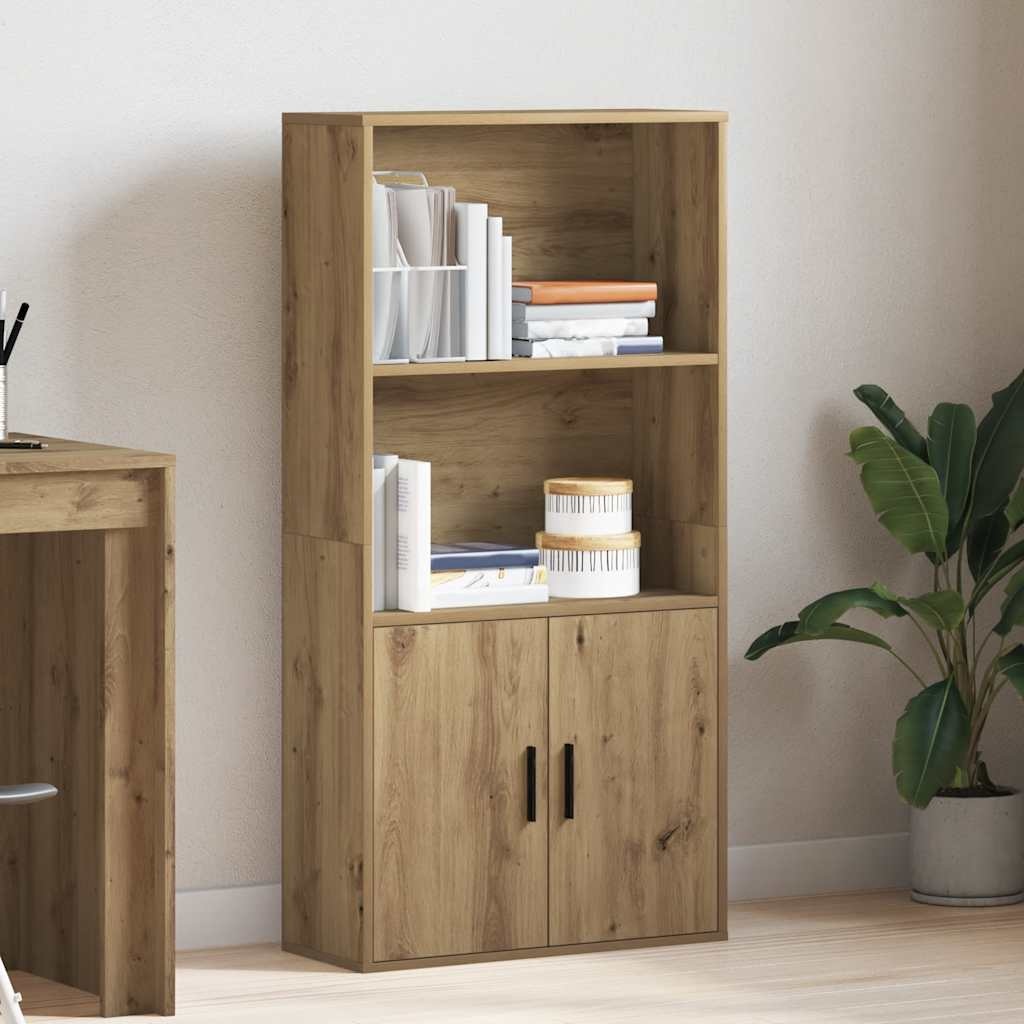 VidaXL Boekenkast 60x24x120 cm bewerkt hout artisanaal eikenkleurig