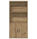 VidaXL Boekenkast 60x24x120 cm bewerkt hout artisanaal eikenkleurig