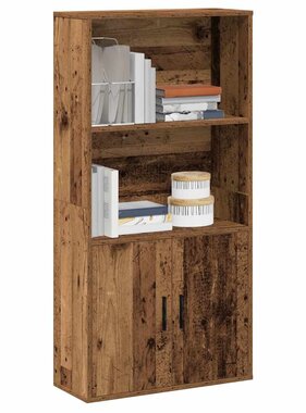 VidaXL Boekenkast 60x24x120 cm bewerkt hout oud houtkleurig