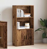 VidaXL Boekenkast 60x24x120 cm bewerkt hout oud houtkleurig
