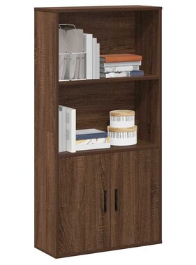 VidaXL Boekenkast 60x24x120 cm bewerkt hout bruin eikenkleurig