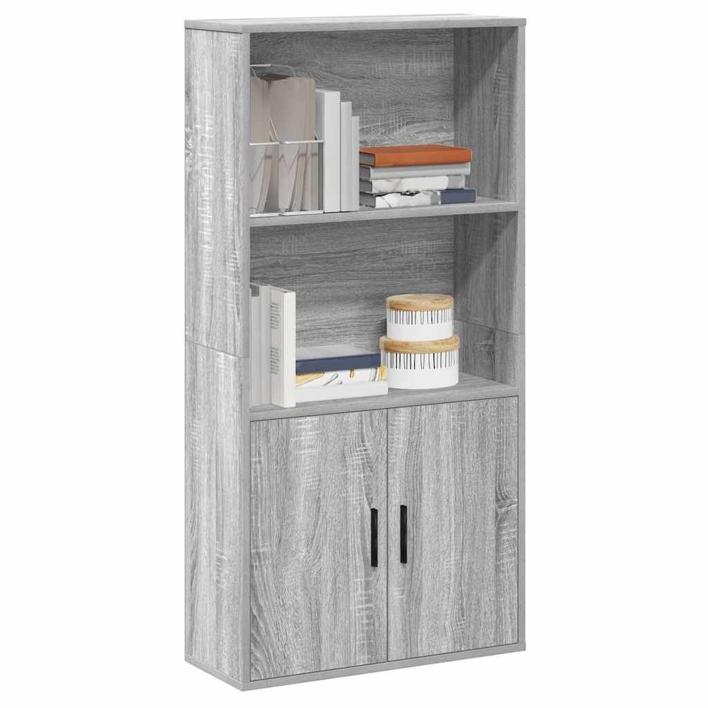 VidaXL Boekenkast 60x24x120 cm bewerkt hout grijs sonoma eikenkleurig