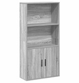 VidaXL Boekenkast 60x24x120 cm bewerkt hout grijs sonoma eikenkleurig