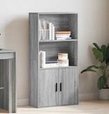 VidaXL Boekenkast 60x24x120 cm bewerkt hout grijs sonoma eikenkleurig