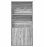 VidaXL Boekenkast 60x24x120 cm bewerkt hout grijs sonoma eikenkleurig