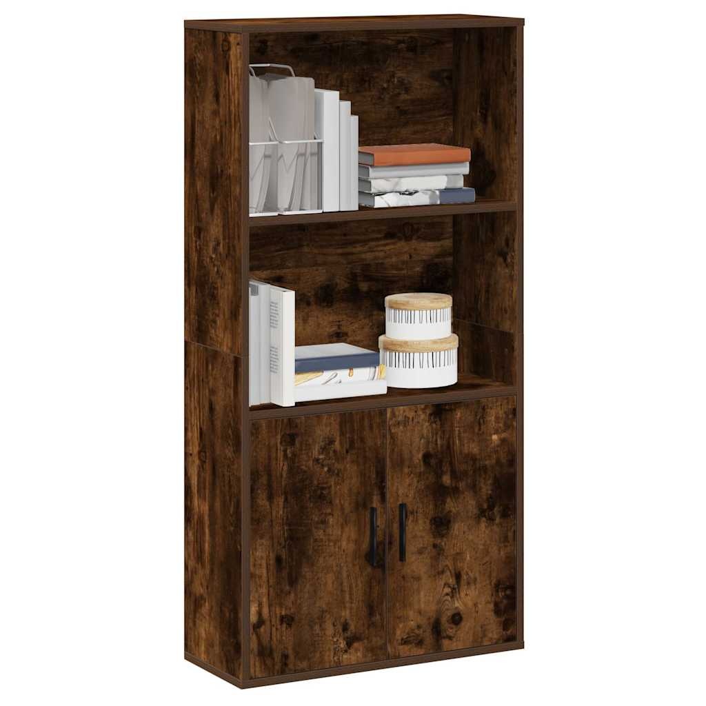 VidaXL Boekenkast 60x24x120 cm bewerkt hout gerookt eikenkleurig