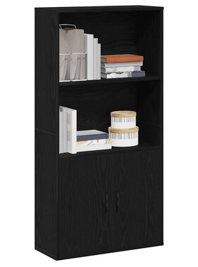 VidaXL Boekenkast 60x24x120 cm bewerkt hout zwart eikenkleurig