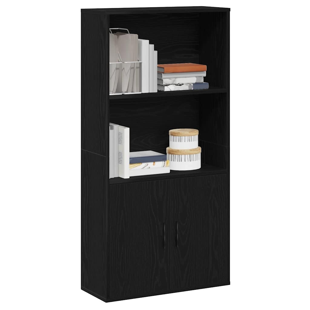 VidaXL Boekenkast 60x24x120 cm bewerkt hout zwart eikenkleurig