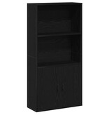 VidaXL Boekenkast 60x24x120 cm bewerkt hout zwart eikenkleurig