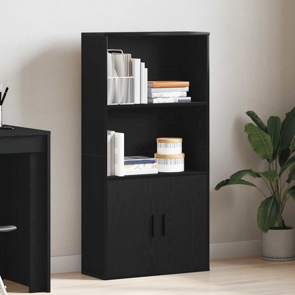 VidaXL Boekenkast 60x24x120 cm bewerkt hout zwart eikenkleurig