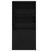 VidaXL Boekenkast 60x24x120 cm bewerkt hout zwart eikenkleurig