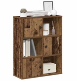 VidaXL Boekenkast 60x24x76,5 cm bewerkt hout oud houtkleurig